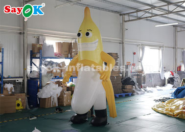 Balões infláveis de personagem 3m Mascote de banana inflável para publicidade ao ar livre CE SGS ROHS