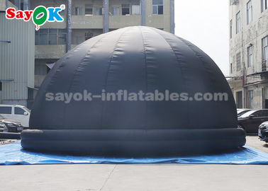 Barraca inflável preta da abóbada do planetário de 8 medidores com a esteira do ventilador de ar e do assoalho do PVC