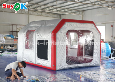 Tenda de automóvel inflável Tenda de ar inflável móvel para estacionamento de automóveis Estação de trabalho com sistema de filtro
