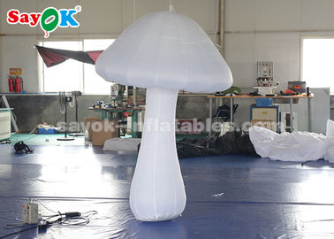 Decoração inflável da iluminação da fase, cogumelo inflável do poliéster de 2m com mudança de 16 luzes do diodo emissor de luz das cores