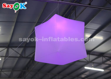 Cubo de suspensão inflável do diodo emissor de luz de 1 medidor com 16 cores para a decoração da fase