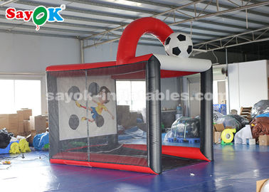 Jogo de arremesso de futebol inflável PVC encerado inflável gaiola de rebatidas de futebol tenda de velocidade de futebol 2,5 * 3,5 * 3,6 m