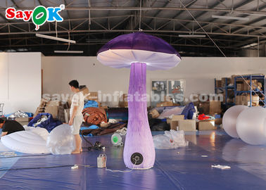 Da decoração inflável da iluminação de 2.5m cogumelo de suspensão de surpresa com ventilador