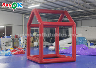 Produtos infláveis feitos sob encomenda vermelhos, quadro inflável da cabine da foto do cubo de encerado do PVC de 0.6mm para anunciar