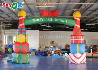 arco inflável do Natal de 5*4m com a caixa de presente para Garde/rua