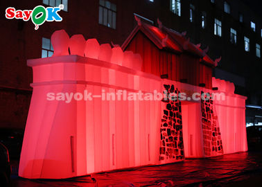 Produtos infláveis feitos sob encomenda de ROHS, parede inflável comercial da rocha do diodo emissor de luz para a exposição exterior