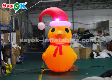 Modelo inflável do pato do amarelo 2m com o ventilador de ar para decorações do Natal da jarda