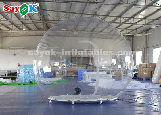 Tenda inflável de domo transparente 3m Tenda de ar inflável não tóxica para chamas - material de PVC retardante de 0,6 mm