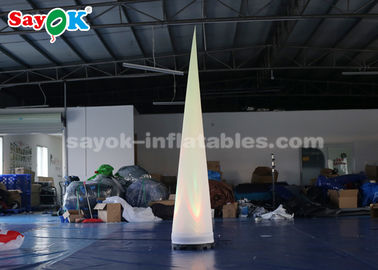 Tela inflável portátil do branco do cone da iluminação da coluna da decoração da iluminação