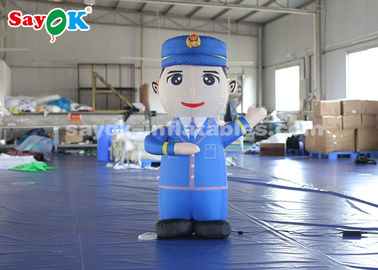 Publicidade Inflável 1,5m de altura Inflável Personagens de desenhos animados Polícia Modelo para publicidade