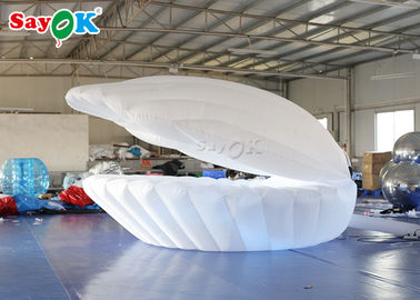 Modelo inflável claro do diodo emissor de luz Shell do branco 3m para a decoração do casamento