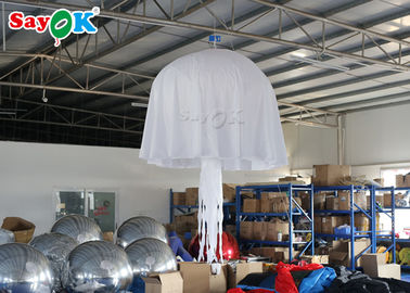 medusa de suspensão infláveis de 1.5m com luz do diodo emissor de luz para a decoração do partido