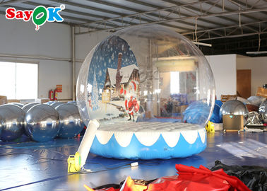 Globo inflável da neve do Natal do gigante 3m do PVC com impressão de fundo