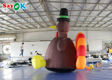 Decoração inflável de Turquia de 4 medidores com o ventilador de ar para o dia da ação de graças