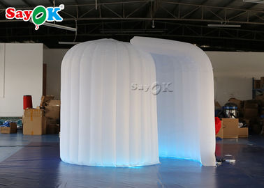 Cabine portátil inflável da foto do iglu profissional do diodo emissor de luz do estúdio 3*2*2.3m da foto com a uma cortina de porta