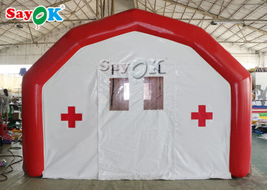 Barraca médica inflável hospital móvel hermético inflável da barraca de Polo do grande para ajustar camas médicas