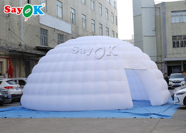 Air Tent Camping Double Stitching 8m White Inflatable Air Tent / Exposição Igloo Dome Tent