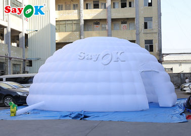 Air Tent Camping Double Stitching 8m White Inflatable Air Tent / Exposição Igloo Dome Tent