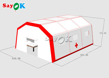 Barraca médica inflável do à prova de água móvel inflável da barraca da emergência para ajustar camas com bomba de ar