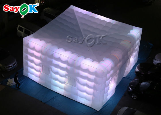 Tenda Cubo Inflavel Quadrada Luz LED Gigante Tenda de Ar Inflavel Para Feiras Evento SGS ROSH