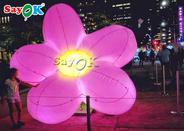Flor de suspensão inflável artificial do diodo emissor de luz para anunciar a decoração