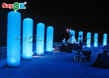 Coluna inflável da coluna do diodo emissor de luz do costume para a decoração do casamento/entrada da fase/partido