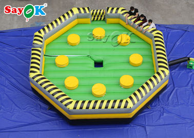 Jogos de quintal infláveis ​​6m Crazy Inflatable Meltdown Machine Meltdown Wipeout Game para diversão