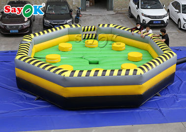 Jogos de quintal infláveis ​​6m Crazy Inflatable Meltdown Machine Meltdown Wipeout Game para diversão