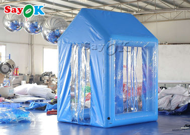 canal humano da porta da desinfecção da atomização da barraca médica inflável do PVC do azul de 2x2x3M
