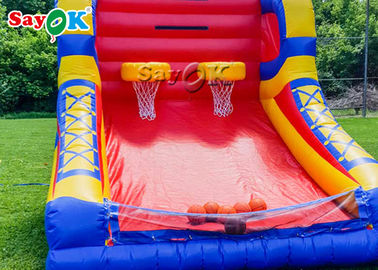 Jogo de basquetebol inflável hermético de duas aros dos jogos infláveis do quintal/aro de basquetebol inflável
