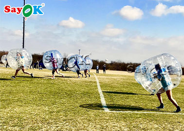 Bola abundante do futebol humano inflável transparente inflável da bolha do tamanho dos jogos dos esportes do jogo das crianças