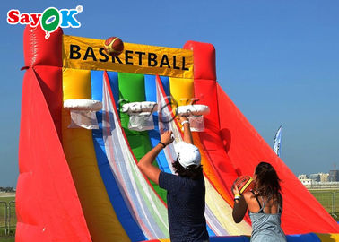 Ar firmemente jogo inflável de três esportes do basquetebol das aros com jogos infláveis do ventilador do CE para adultos