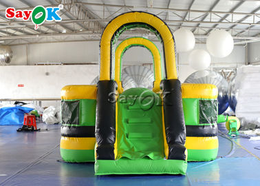 Jogos infláveis gigantes infláveis dos esportes do obstáculo 10x3x2.5mH do Wipeout do curso de obstáculo