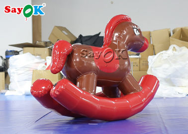 Criança vermelha Pony Rocking Horse inflável do PVC de Sayok