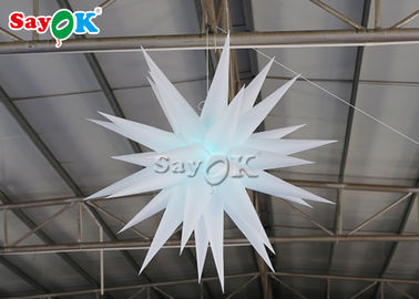 A suspensão branca Stars a decoração inflável da iluminação de 1.5m