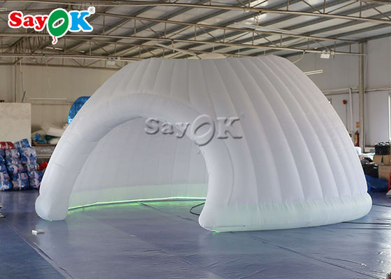 Indo ao ar livre tenda de ar inflável tenda evento 6m inflável iglu e tenda de cúpula com luz LED