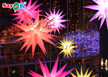 estrela de suspensão colorida de 210T 1.5M Inflatable Lighting Decoration