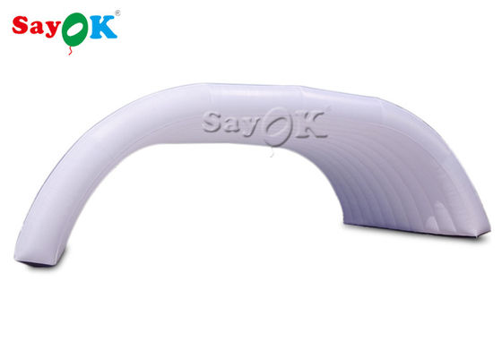 Tenda inflável personalizada 12x6x5mH Cúpula branca Tenda de palco inflável para evento de festa