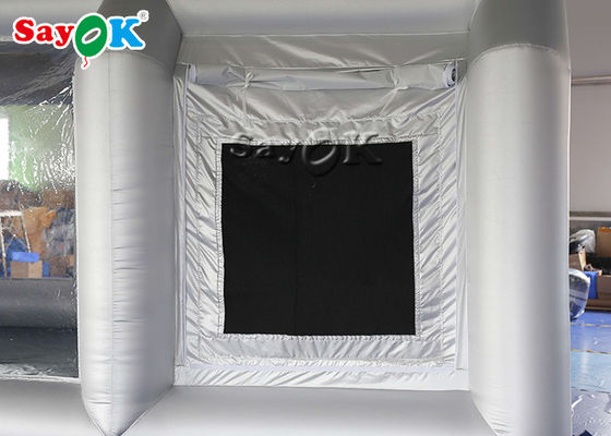 Melhor tenda inflável 7x5x3mH Silver Car Inflatable Spray Booth
