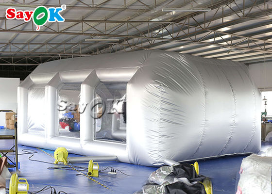 Melhor tenda inflável 7x5x3mH Silver Car Inflatable Spray Booth