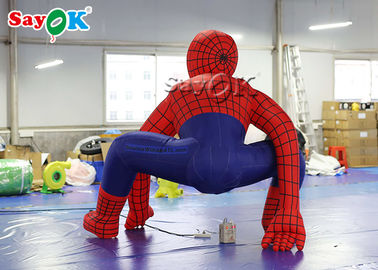 Explode personagens de desenhos animados Super-herói Homem-Aranha inflável vermelho de 2,5 m para decoração de cerimônia