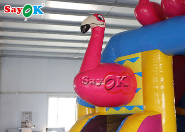 casa inflável comercial do salto do flamingo 4.9x3.9x3.6mH