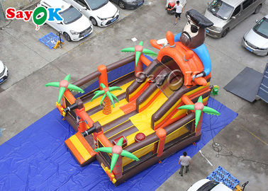 Leão-de-chácara inflável de salto do castelo do pirata exterior hermético para crianças