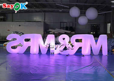 letras 6.17x1.2mH conduzidas infláveis para anunciar a decoração do evento