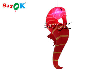 Hipocampo inflável vermelho da iluminação do diodo emissor de luz da decoração 2m do clube