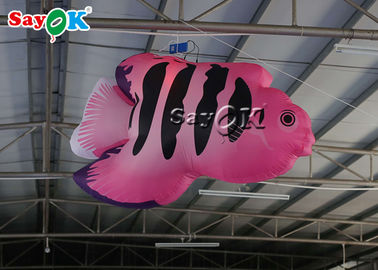 Peixes tropicais infláveis de suspensão da decoração 2m da fase com luzes conduzidas