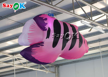 Peixes tropicais infláveis de suspensão da decoração 2m da fase com luzes conduzidas