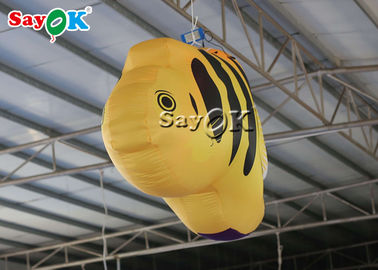 Os parques de diversões amarelam a decoração de iluminação inflável tropical dos peixes 2m