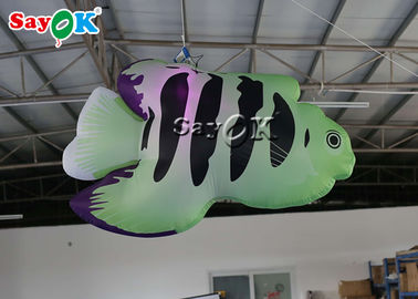Peixes tropicais da decoração inflável festiva do anúncio publicitário 2m com diodo emissor de luz