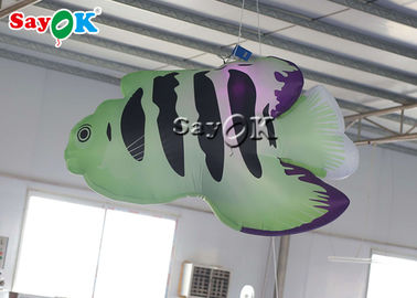Peixes tropicais da decoração inflável festiva do anúncio publicitário 2m com diodo emissor de luz